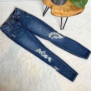 American Eagle Ne(x)t Level Stretch distressed jeans size 0 reg